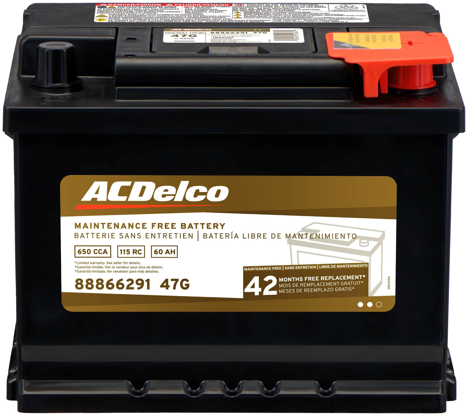 Photo of an ACDelco battery