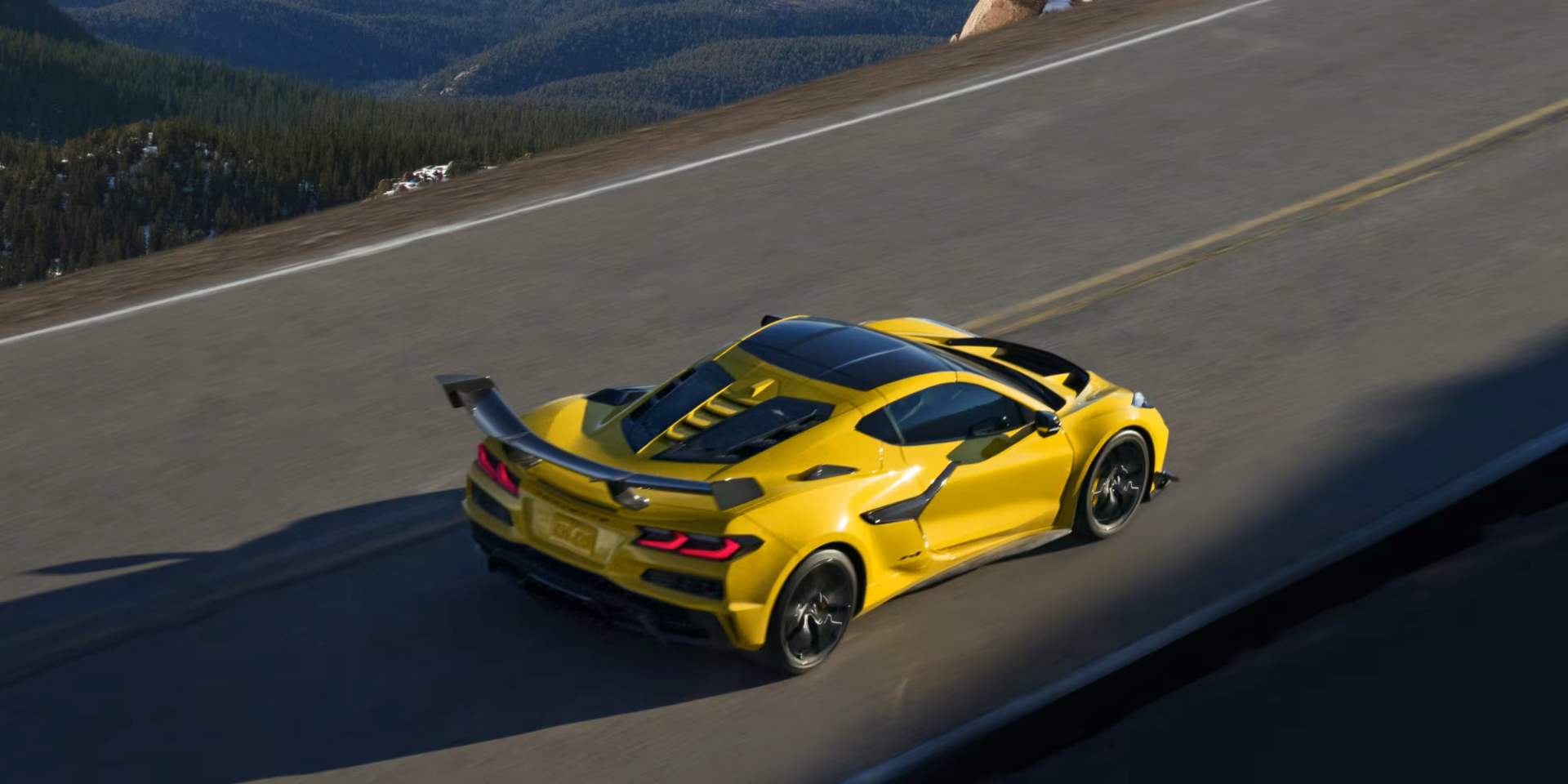 2026 Chevy ZR1 driving on the highway