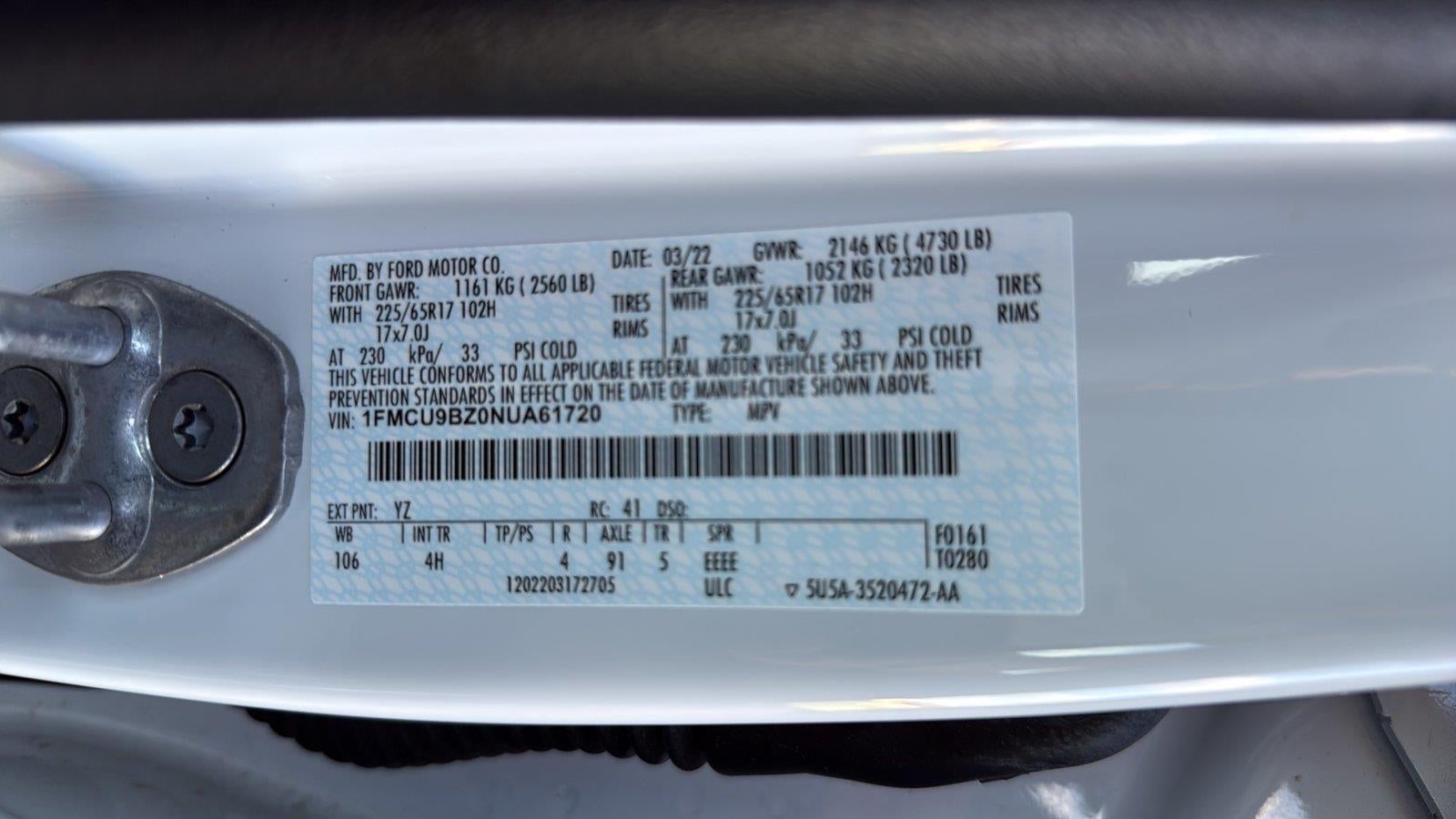 2022 Ford Escape SE Hybrid