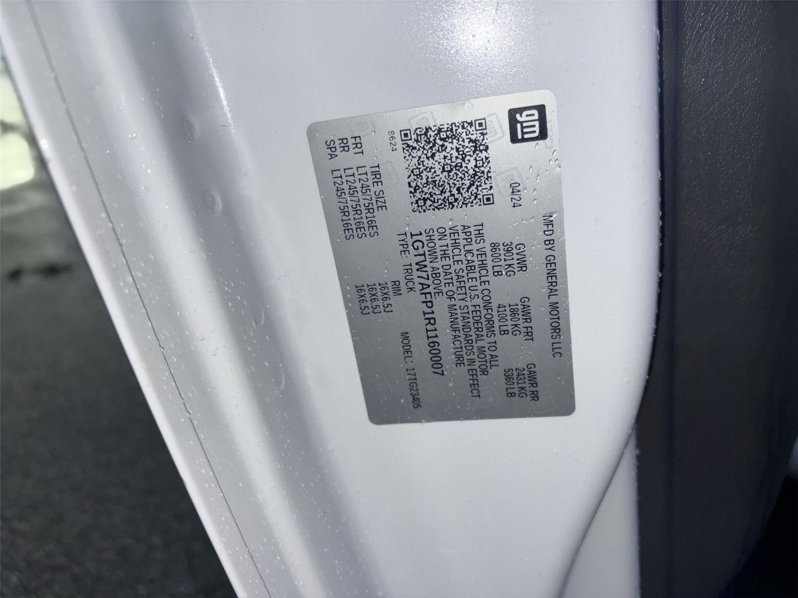 2024 GMC Savana Cargo 2500 Work Van