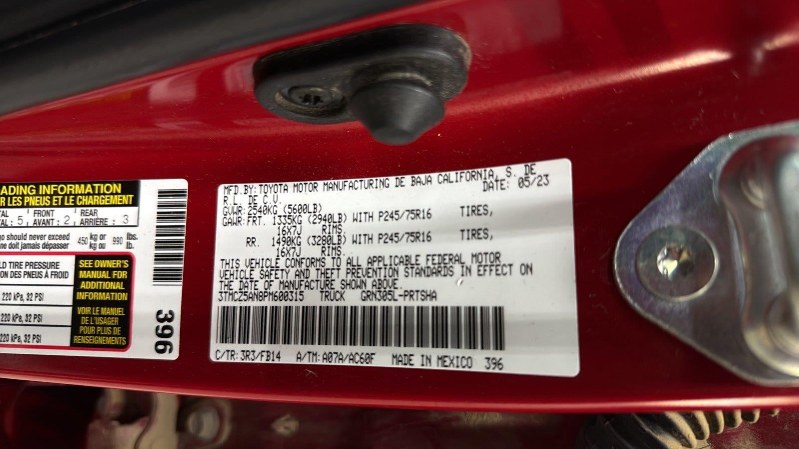 2023 Toyota Tacoma SR V6