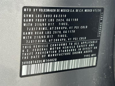 2020 Volkswagen Tiguan 2.0T S