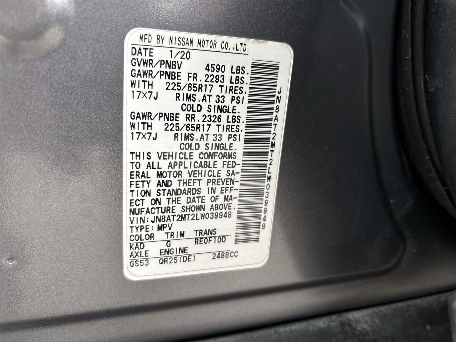 2020 Nissan Rogue SV FWD