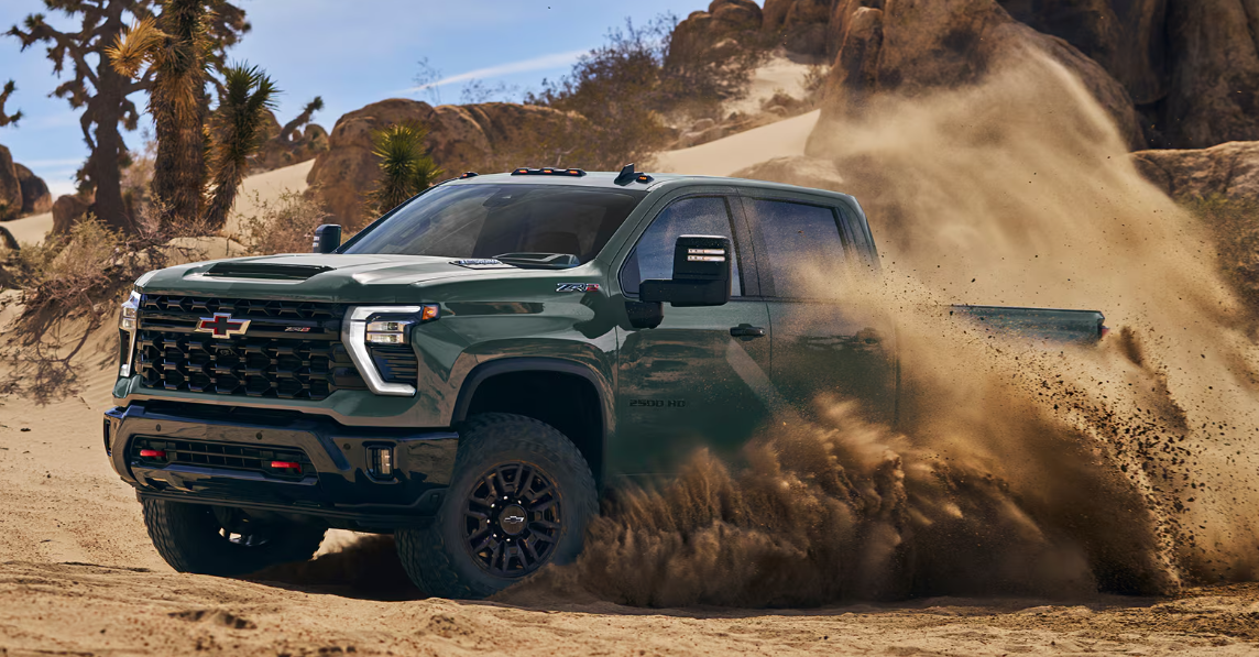 2026-Chevrolet-Silverado-HD-driving-on-sand